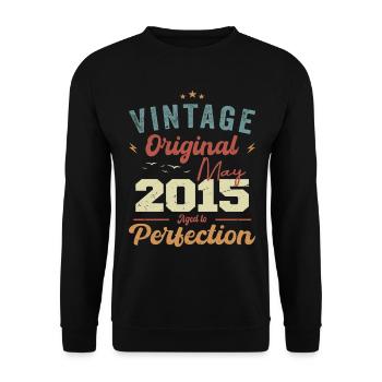 Mai 2015 Anniversaire Mai 2015 Cadeau Mai 2015 - Sweat-shirt Unisexe - noir - Devant - Alina (178cm) & Michal (187cm)