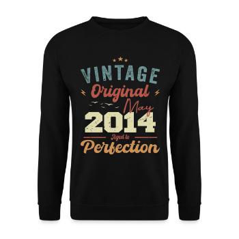 Mai 2014 Anniversaire Mai 2014 Cadeau Mai 2014 - Sweat-shirt Unisexe - noir - Devant - Alina (178cm) & Michal (187cm)