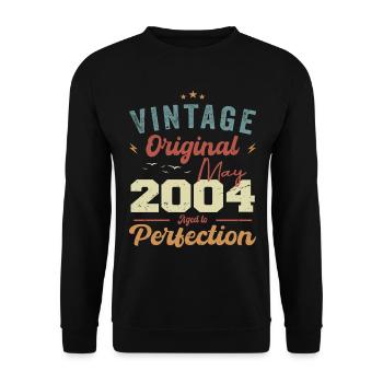 May 2004 Birthday May 2004 Gift May 2004 - Unisex Sweatshirt - black - Front - Alina (178cm) & Michal (187cm)