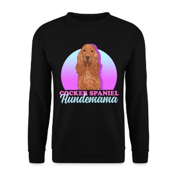 Cocker Spaniel chien maman | Cadeau Cocker Spaniel - Sweat-shirt Unisexe - noir - Devant - Alina (178cm) & Michal (187cm)
