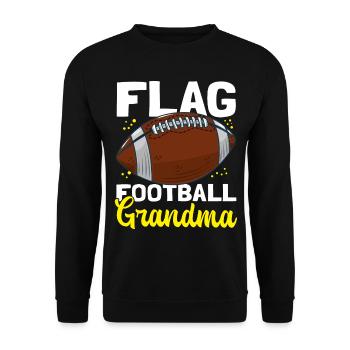 Flag Football Granny Player Footballer Gift - Unisex Sweatshirt - black - Front - Alina (178cm) & Michal (187cm)