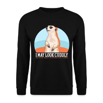 Suricate Cadeaux amusants de suricate - Sweat-shirt Unisexe - noir - Devant - Alina (178cm) & Michal (187cm)