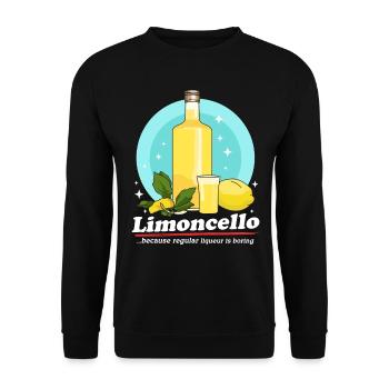 Limoncello Citrons Limoncellos Liqueur Cadeau - Sweat-shirt Unisexe - noir - Devant - Alina (178cm) & Michal (187cm)