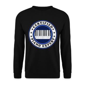 Piano Pianiste Piano Player Piano Gift - Sweat-shirt Unisexe - noir - Devant - Alina (178cm) & Michal (187cm)