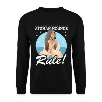 Cadeau de propriétaire de chien lévrier afghan - Sweat-shirt Unisexe - noir - Devant - Alina (178cm) & Michal (187cm)
