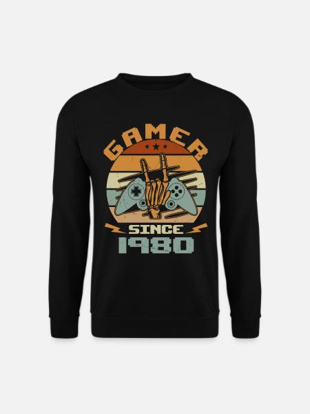Gamer siden 1980 - Gaming fødselsdagsgave 1980 - Unisex sweater - sort