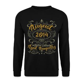 Août 2014 Août Cadeau Anniversaire 2014 Août 2014 - Sweat-shirt Unisexe - noir - Devant - Alina (178cm) & Michal (187cm)
