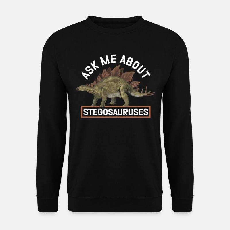 Stegosaurus Dinosaurier Geschenke - Unisex Pullover - Schwarz