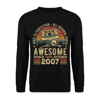 September 2007 Birthday Gift September 2007 - Unisex Sweatshirt - black - Front - Alina (178cm) & Michal (187cm)