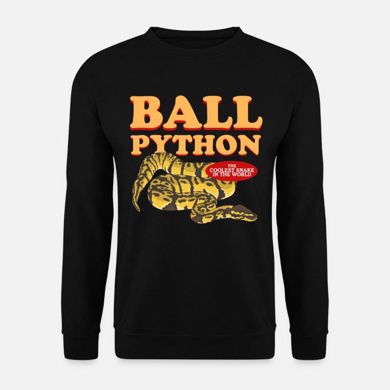Königspython Python Schlangen Geschenk - Unisex Pullover - Schwarz