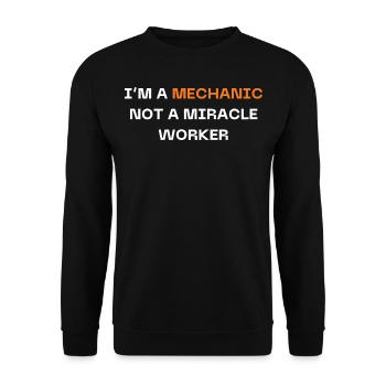 I'm a Mechanic | Funny Mechanic Quote - Unisex Sweatshirt - black - Front - Alina (178cm) & Michal (187cm)