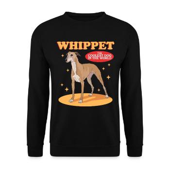 Whippet Petits Lévriers Anglais Cadeaux - Sweat-shirt Unisexe - noir - Devant - Alina (178cm) & Michal (187cm)