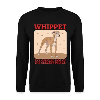 Whippet Lévrier anglais Cadeau - Sweat-shirt Unisexe - noir - Devant - Alina (178cm) & Michal (187cm)