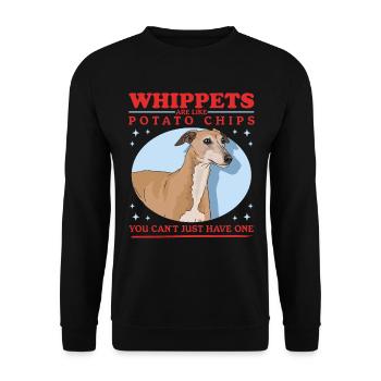 Whippet Cadeaux de lévrier anglais - Sweat-shirt Unisexe - noir - Devant - Alina (178cm) & Michal (187cm)