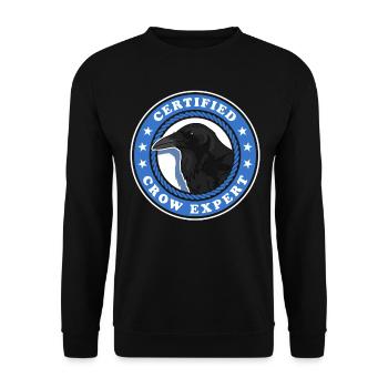 Corbeaux Expert Corbeau Oiseaux Cadeau - Sweat-shirt Unisexe - noir - Devant - Alina (178cm) & Michal (187cm)