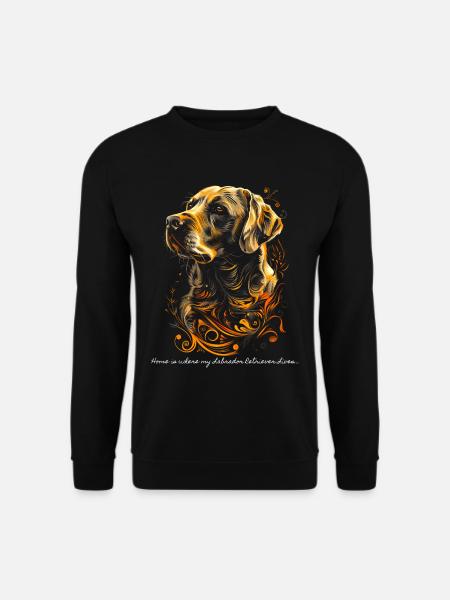 Home is where my Labrador Retriever lives... - Unisex Sweatshirt - black
