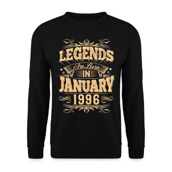 Légende de l’anniversaire de janvier 1996 - Sweat-shirt Unisexe - noir - Devant - Alina (178cm) & Michal (187cm)