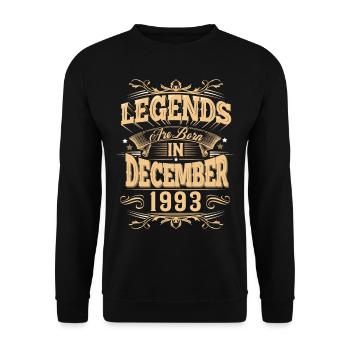 Légende de l’anniversaire de décembre 1993 - Sweat-shirt Unisexe - noir - Devant - Alina (178cm) & Michal (187cm)