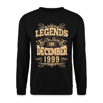 Légende de l’anniversaire de décembre 1999 - Sweat-shirt Unisexe - noir - Devant - Alina (178cm) & Michal (187cm)