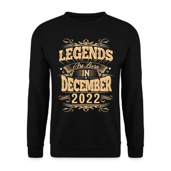 December 2022 Birthday Legend - Unisex Sweatshirt - black - Front - Alina (178cm) & Michal (187cm)