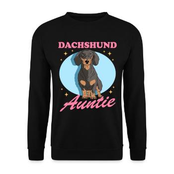 Teckel Tante Teckel Chiens Teckel Cadeau - Sweat-shirt Unisexe - noir - Devant - Alina (178cm) & Michal (187cm)