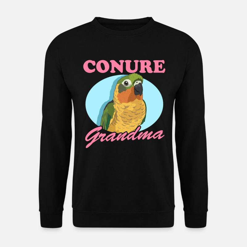 Conure Oma Papageien Conures Geschenk - Unisex Pullover - Schwarz