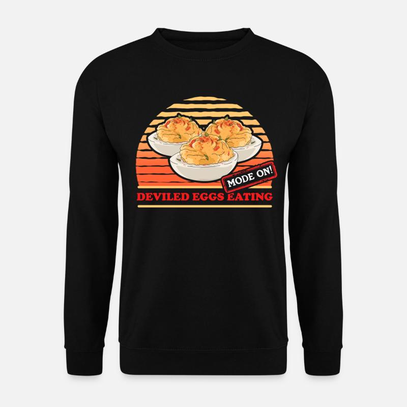 Deviled Eggs Gefüllte Eier Geschenk - Unisex Pullover - Schwarz