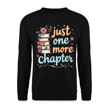 Just One More Chapter Book Reading - Book Lover - Sweat-shirt Unisexe - noir - Devant - Alina (178cm) & Michal (187cm)