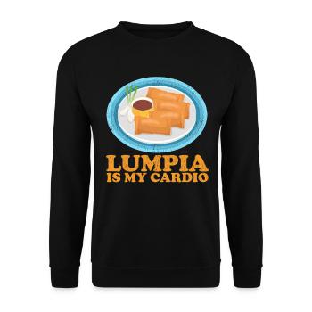 Lumpia Loempia Spring Roll Gifts - Unisex Sweatshirt - black - Front - Alina (178cm) & Michal (187cm)
