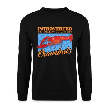 Crayfish Noble Crayfish Crayfish Seafood Gift - Unisex Sweatshirt - black - Front - Alina (178cm) & Michal (187cm)