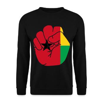 Drapeau Guinée Bissau cadeau kriol kiriol - Sweat-shirt Unisexe - noir - Devant - Alina (178cm) & Michal (187cm)