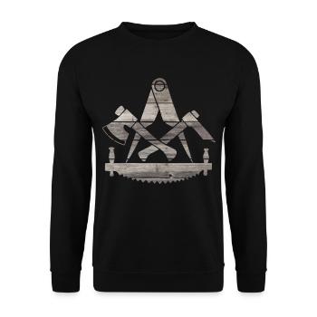 Zimmermann - Vintage wooden logo - Unisex Sweatshirt - black - Front - Alina (178cm) & Michal (187cm)