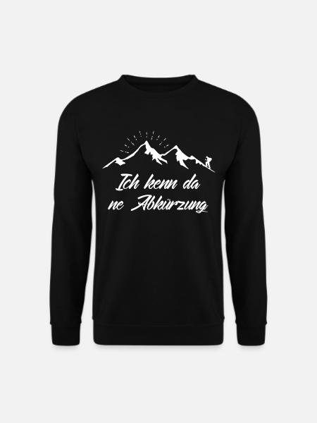 Lustiges Wander Fun T-Shirt - Die Abkürzung - Unisex Pullover - Schwarz