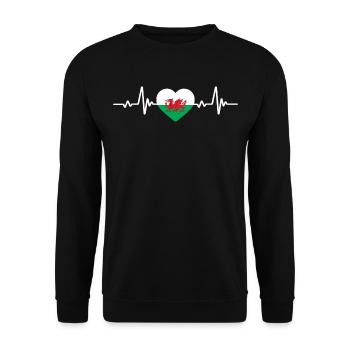 DRAPEAU DU PAYS DE GALLES ECG - Sweat-shirt Unisexe - noir - Devant - Alina (178cm) & Michal (187cm)