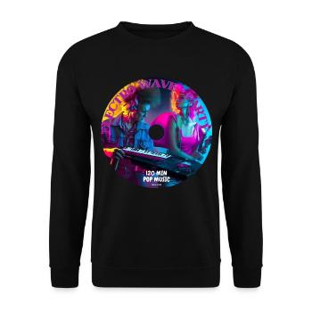 Electro Wave - Unisex Sweatshirt - black - Front - Alina (178cm) & Michal (187cm)