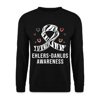 Ehlers-Danlos-Syndrom EDS HSD - Unisex Pullover - Schwarz - Vorne - Alina (178cm) & Michal (187cm)