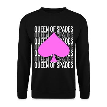 Spades, playing card, card game of spades - Unisex Sweatshirt - black - Front - Alina (178cm) & Michal (187cm)