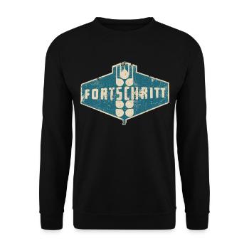 LPG - FORTSCHRITT DDR Retro IFA - Unisex Pullover - Schwarz - Vorne - Alina (178cm) & Michal (187cm)