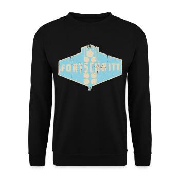 DDR IFA Landmaschinen FORTSCHRITT - Unisex Pullover - Schwarz - Vorne - Alina (178cm) & Michal (187cm)