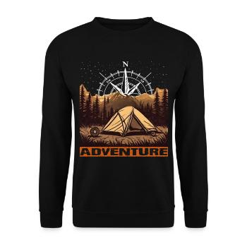 Adventure - Unisex Sweatshirt - black - Front - Alina (178cm) & Michal (187cm)