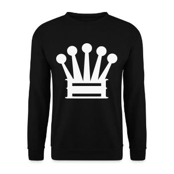 Krone Symbol Prinzessin Prinz - Unisex Pullover - Schwarz - Vorne - Alina (178cm) & Michal (187cm)