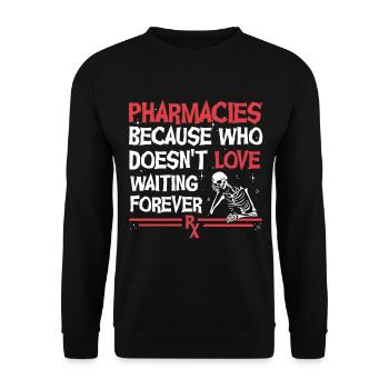 Pharmacy Halloween - Unisex Sweatshirt - black - Front - Alina (178cm) & Michal (187cm)