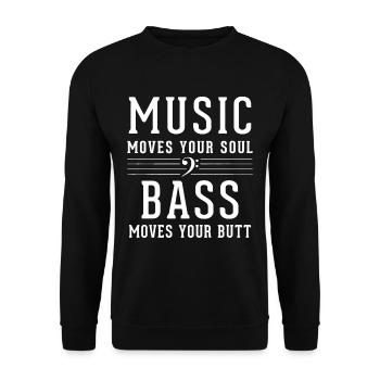Music Moves Your Soul - Unisex Sweatshirt - black - Front - Alina (178cm) & Michal (187cm)