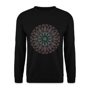 Yogi, Prana Mandala pastel - Unisex Sweatshirt - black - Front - Alina (178cm) & Michal (187cm)