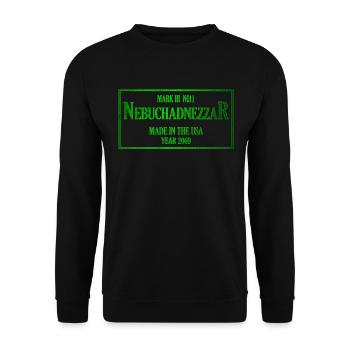 Nebuchadnezzar Schiff Matrix Geschenkidee - Unisex Pullover - Schwarz - Vorne - Alina (178cm) & Michal (187cm)