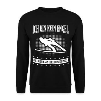 Skier ski flight ski jump ski ski jumper - Unisex Sweatshirt - black - Front - Alina (178cm) & Michal (187cm)