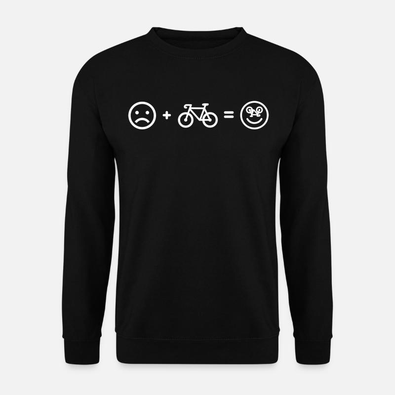 Happy Smiley Fahrrad Geschenk - Unisex Pullover - Schwarz