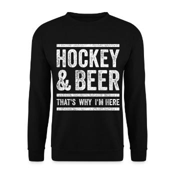 Hockey hockey beer funny saying gift - Unisex Sweatshirt - black - Front - Alina (178cm) & Michal (187cm)