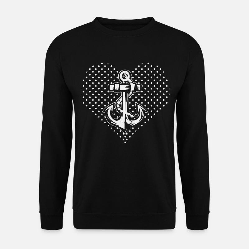 Rockabilly Herzanker Rockabella Retro 50s - Unisex Pullover - Schwarz