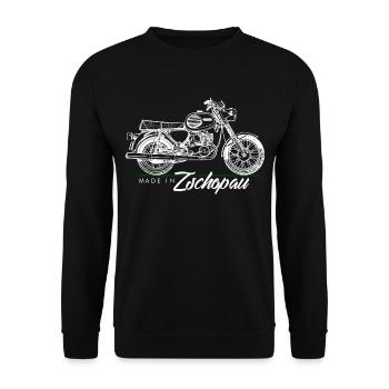 MZ - TS - 250/1 DDR- Made in Zschopau - Unisex Pullover - Schwarz - Vorne - Alina (178cm) & Michal (187cm)